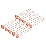 Max 10pcs copper hair clip hair pin DIY accessory blank base rose gold