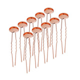 Max 10pcs copper hair clip hair pin DIY accessory blank base rose gold