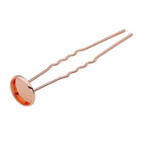 Max 10pcs copper hair clip hair pin DIY accessory blank base rose gold