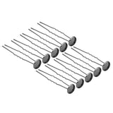 Max 10pcs copper hair clip hair pin DIY accessory blank base black grey