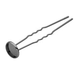 Max 10pcs copper hair clip hair pin DIY accessory blank base black grey