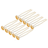 Max 10pcs copper hair clip hair pin DIY accessory blank base gold