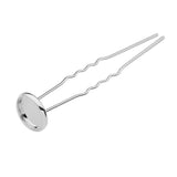 Max 10pcs copper hair clip hair pin DIY accessory blank base silver