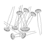 Max 10pcs copper hair clip hair pin DIY accessory blank base silver