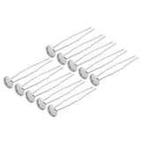 Max 10pcs copper hair clip hair pin DIY accessory blank base silver