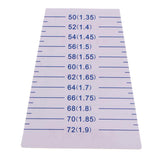 Max 10 Plastic Paper Ruler for Bangle Bracelet Inside Diameter Measurement Tool