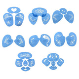 Max 1 Set Face Painting Stencils Reusable Facial Makeup Templates Fesetival 01