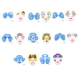 Max 1 Set Face Painting Stencils Reusable Facial Makeup Templates Fesetival 01