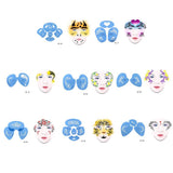 Max 1 Set Face Painting Stencils Reusable Facial Makeup Templates Fesetival 01