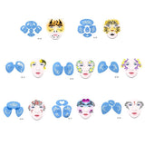 Max 1 Set Face Painting Stencils Reusable Facial Makeup Templates Fesetival 01