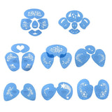 Max 1 Set Face Painting Stencils Reusable Facial Makeup Templates Fesetival 01