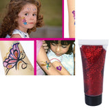 Max Non-toxic Face & Body Glitter Glue Makeup Kid Costume Party Art Craft Red