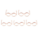 Max 5Pcs eyeglass shape paper Clips binder clips book mark for Office organize