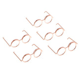 Max 5Pcs eyeglass shape paper Clips binder clips book mark for Office organize