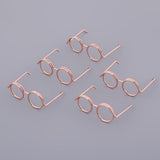 Max 5Pcs eyeglass shape paper Clips binder clips book mark for Office organize