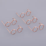 Max 5Pcs eyeglass shape paper Clips binder clips book mark for Office organize