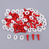 Max Plastic Safety Noses Eyes with Washers for Doll 50 Pieces 14x7x5mm Red