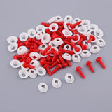 Max Plastic Safety Noses Eyes with Washers for Doll 50 Pieces 14x7x5mm Red