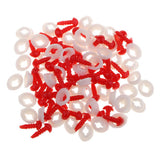 Max Plastic Safety Noses Eyes with Washers for Doll 50 Pieces 14x7x5mm Red