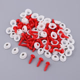 Max Plastic Safety Noses Eyes with Washers for Doll 50 Pieces 14x7x5mm Red