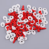 Max Plastic Safety Noses Eyes with Washers for Doll 50 Pieces 14x7x5mm Red