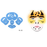 Maxbell 1 Set Face Painting Stencils Reusable Facial Makeup Templates Fesetival 08