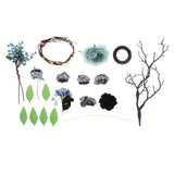 Maxbell pack of 11 material for hair accessory wedding party ceremony shows headwear