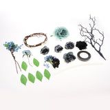 Maxbell pack of 11 material for hair accessory wedding party ceremony shows headwear