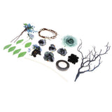 Maxbell pack of 11 material for hair accessory wedding party ceremony shows headwear