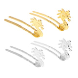Max 2 Set Antique Alloy Hair Pin Sticks Chinese Hair Clips DIY Hair Accs Silver