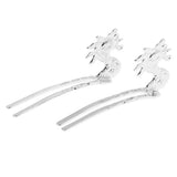 Max 2 Set Antique Alloy Hair Pin Sticks Chinese Hair Clips DIY Hair Accs Silver