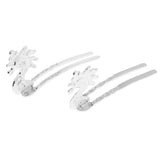 Max 2 Set Antique Alloy Hair Pin Sticks Chinese Hair Clips DIY Hair Accs Silver