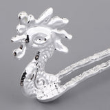 Max 2 Set Antique Alloy Hair Pin Sticks Chinese Hair Clips DIY Hair Accs Silver