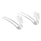 Max 2 Set Antique Alloy Hair Pin Sticks Chinese Hair Clips DIY Hair Accs Silver