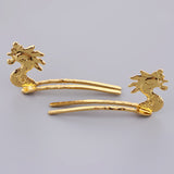 Max 2 Set Antique Alloy Hair Pin Sticks Chinese Hair Clips DIY Hair Accs Golden