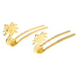 Max 2 Set Antique Alloy Hair Pin Sticks Chinese Hair Clips DIY Hair Accs Golden