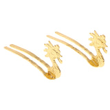 Max 2 Set Antique Alloy Hair Pin Sticks Chinese Hair Clips DIY Hair Accs Golden