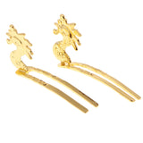 Max 2 Set Antique Alloy Hair Pin Sticks Chinese Hair Clips DIY Hair Accs Golden