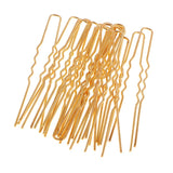 Maxbell 20Pcs Wave U Shaped Hair Pins Hair Clips Bridal Hair Styling Tools Golden