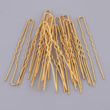 Maxbell 20Pcs Wave U Shaped Hair Pins Hair Clips Bridal Hair Styling Tools Golden