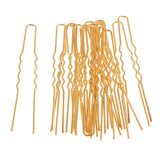 Maxbell 20Pcs Wave U Shaped Hair Pins Hair Clips Bridal Hair Styling Tools Golden