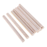 Maxbell Round Balsa Wood Stick Unfinished Woodcraft Stick Dowel Rod 10 Pieces 110mm