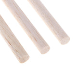 Maxbell Round Balsa Wood Stick Unfinished Woodcraft Stick Dowel Rod 10 Pieces 110mm