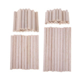 Maxbell Round Balsa Wood Stick Unfinished Woodcraft Stick Dowel Rod 10 Pieces 110mm