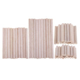 Maxbell Round Balsa Wood Stick Unfinished Woodcraft Stick Dowel Rod 10 Pieces 110mm