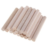 Maxbell Round Balsa Wood Stick Unfinished Woodcraft Stick Dowel Rod 20 Pieces 80mm