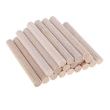 Maxbell Round Balsa Wood Stick Unfinished Woodcraft Stick Dowel Rod 20 Pieces 80mm