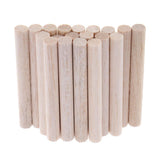 Maxbell Round Balsa Wood Stick Unfinished Woodcraft Stick Dowel Rod 20 Pieces 80mm