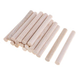 Maxbell Round Balsa Wood Stick Unfinished Woodcraft Stick Dowel Rod 20 Pieces 80mm