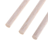 Maxbell Round Balsa Wood Stick Unfinished Woodcraft Stick Dowel Rod 10 Pieces 150mm